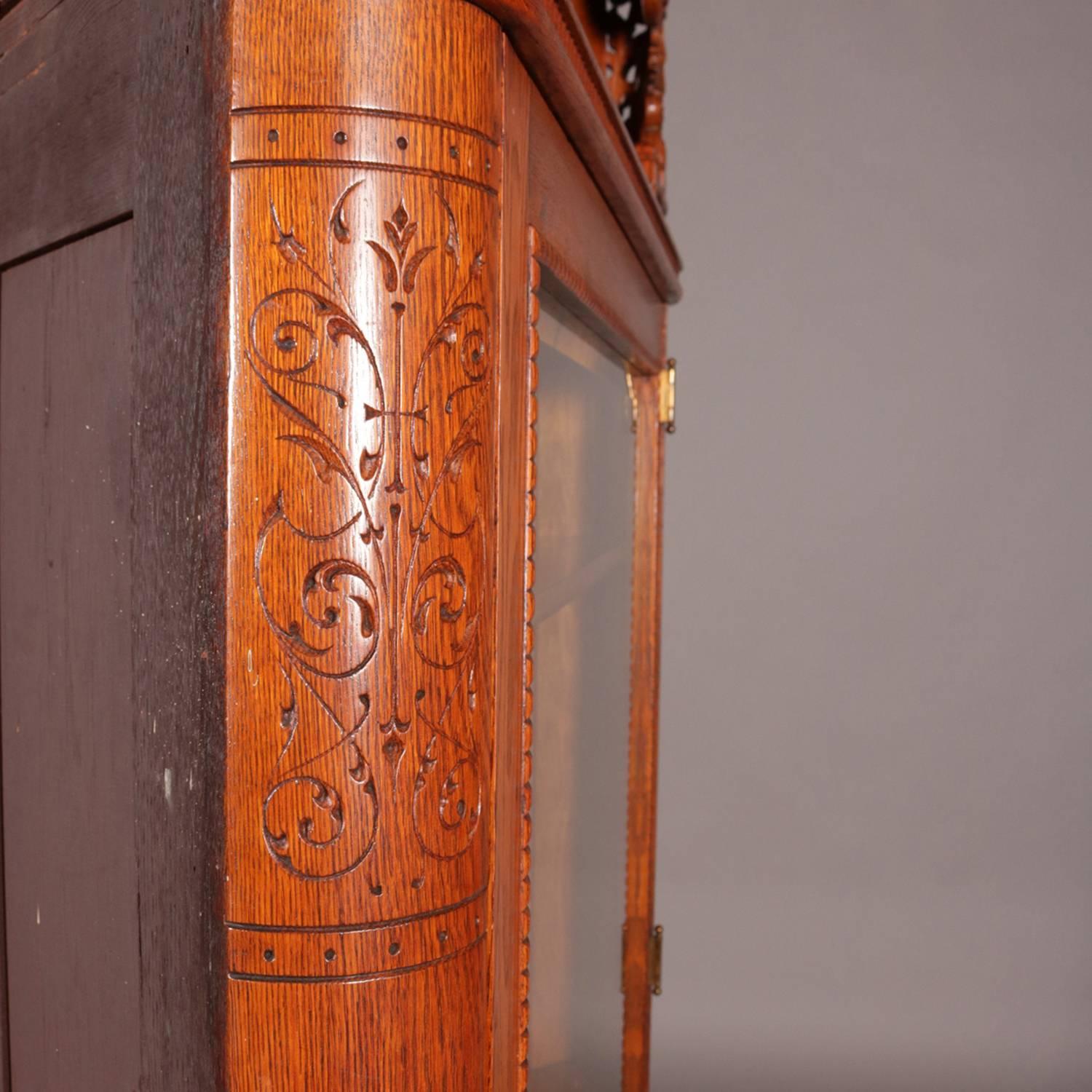 antique corner china cabinet