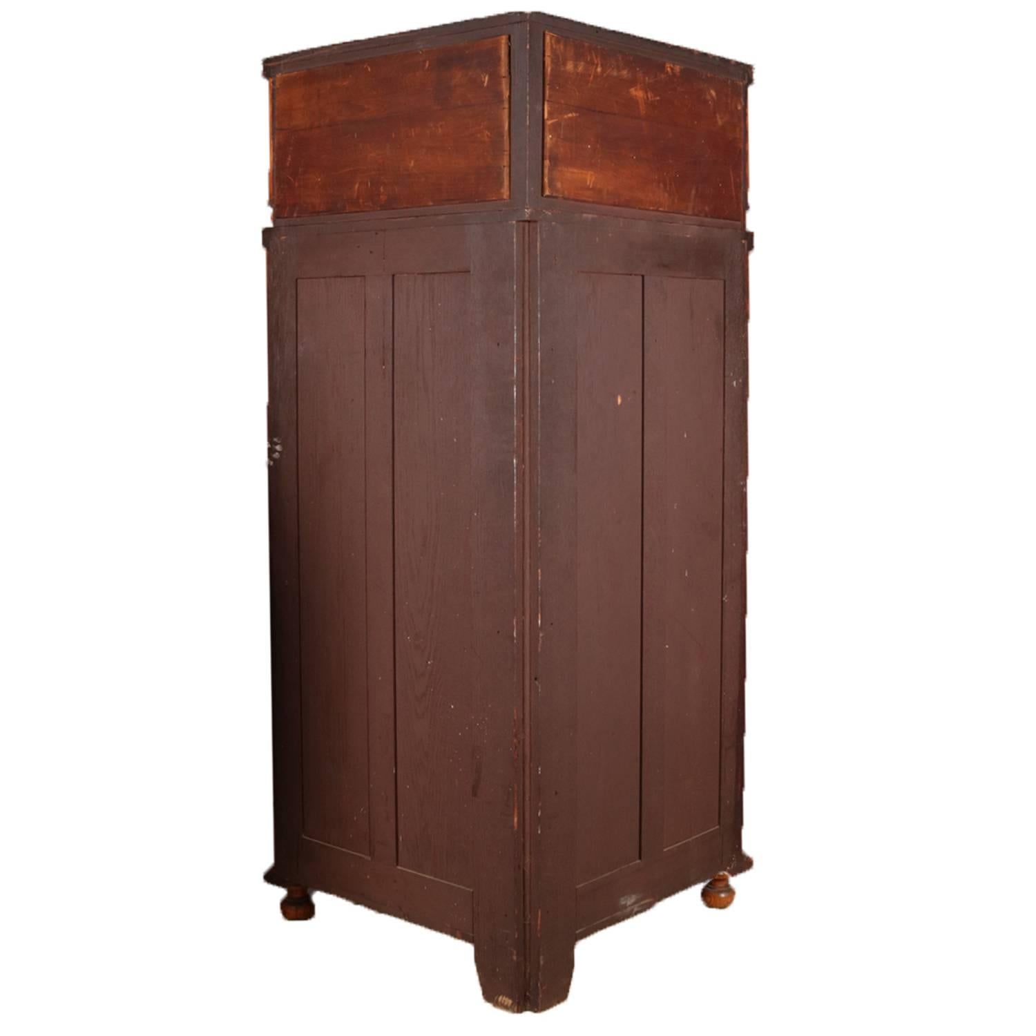 antique oak corner china cabinet