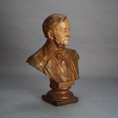 Antique R. Wagner Plaster Portrait Bust C1903