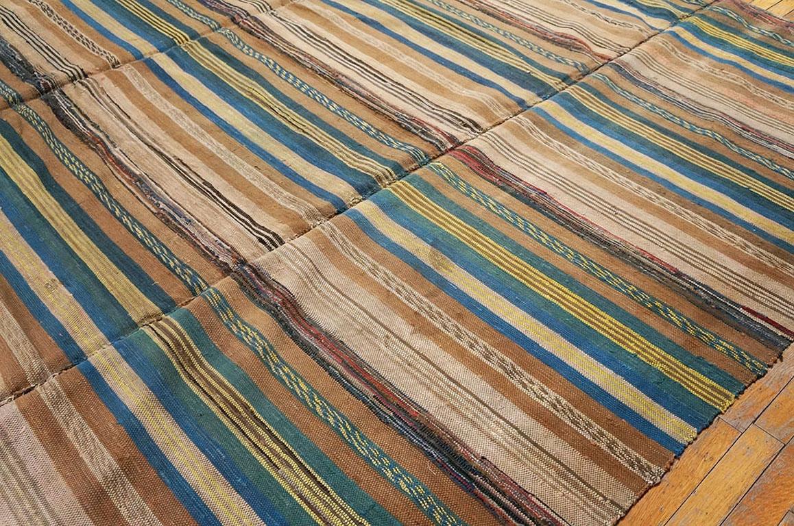 Fabric Late 19th Century American Shaker Rag Rug ( 8'6