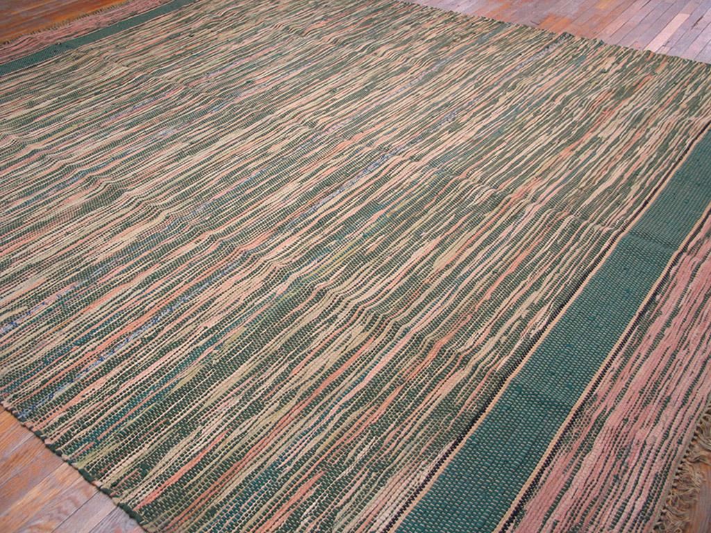 Antiker Rag-Teppich 9'0 Zoll x 11'3 Zoll  (Gewebt) im Angebot