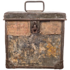 Antique Railway Express Agency Shipping Strongbox, circa 1930s