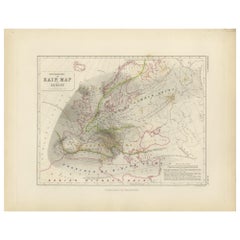 Antike RAIN Karte von Europa von Johnston '1850'
