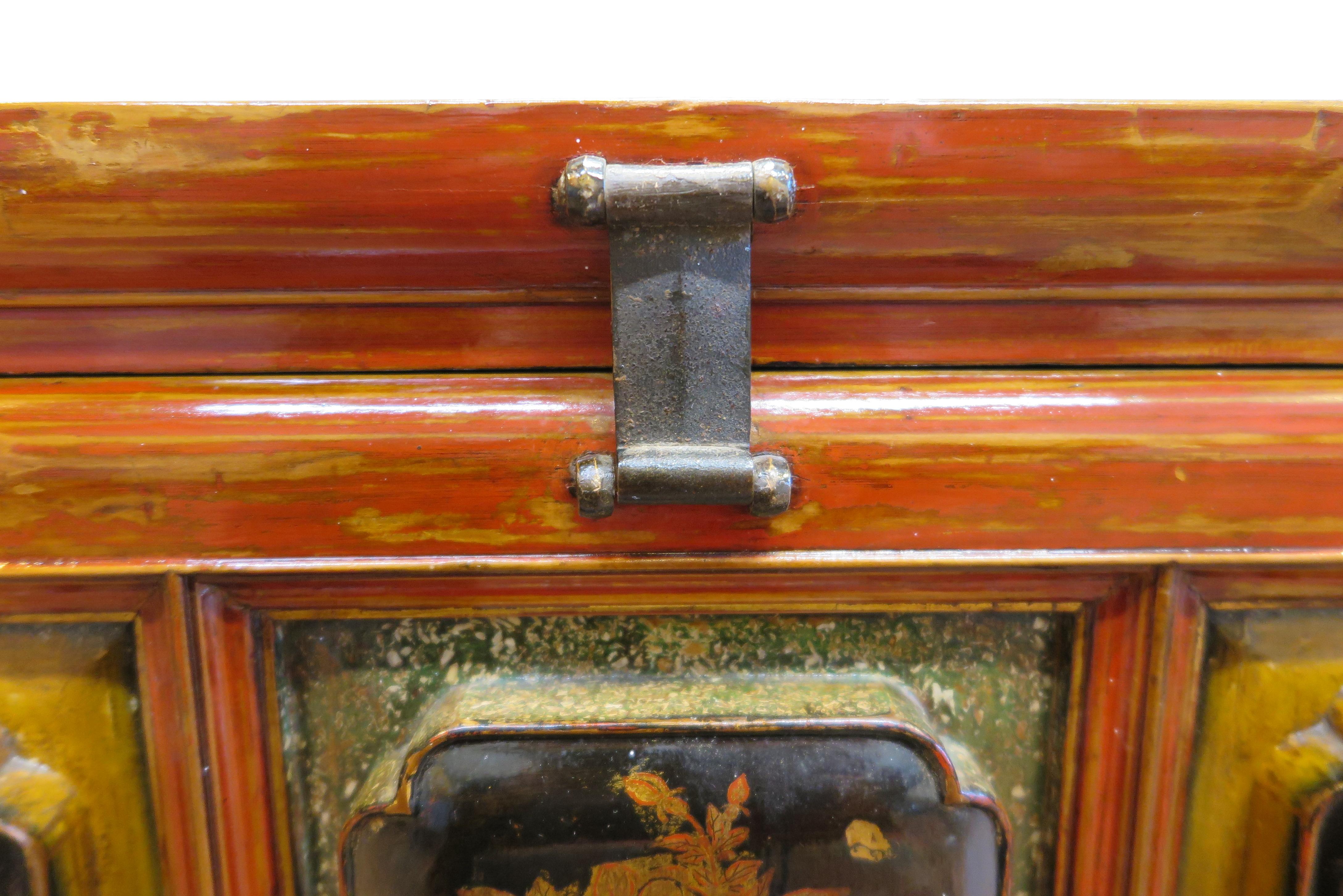 Early 20th Century Antique Raised Panel Chest with Drawers For Sale