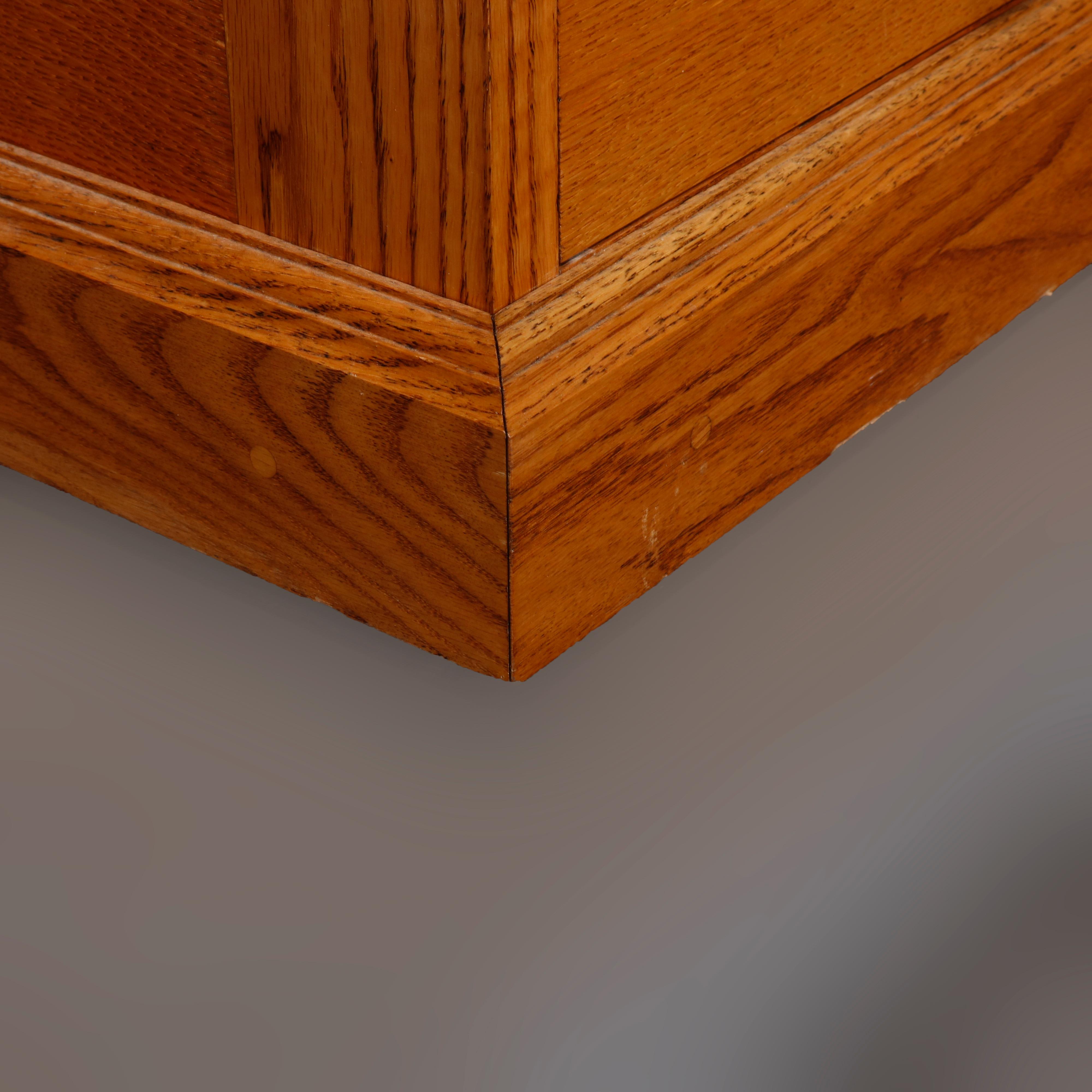 Antique Raised Panel Oak 40-Drawer File Cabinet, 20th Century 9