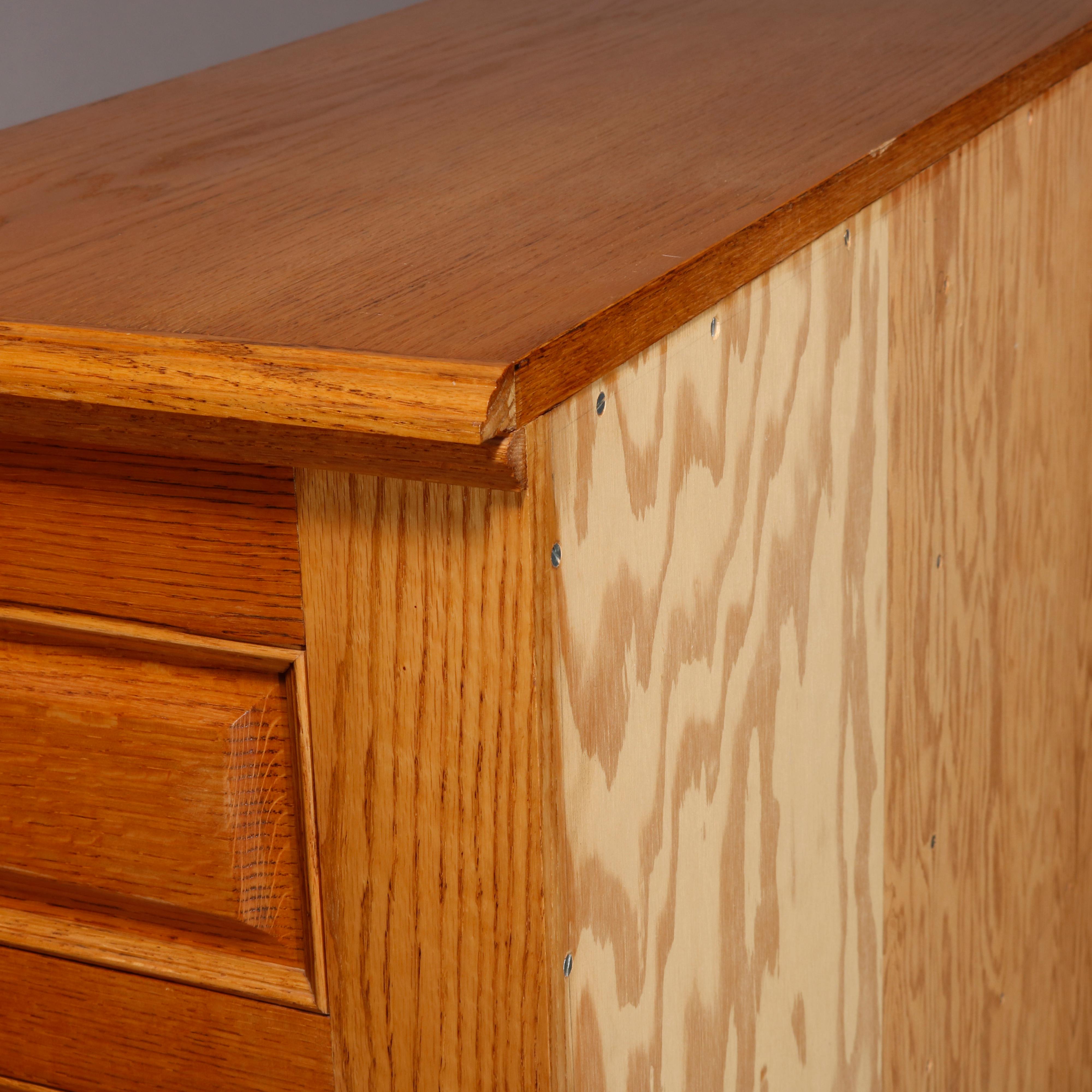 Antique Raised Panel Oak 40-Drawer File Cabinet, 20th Century 2