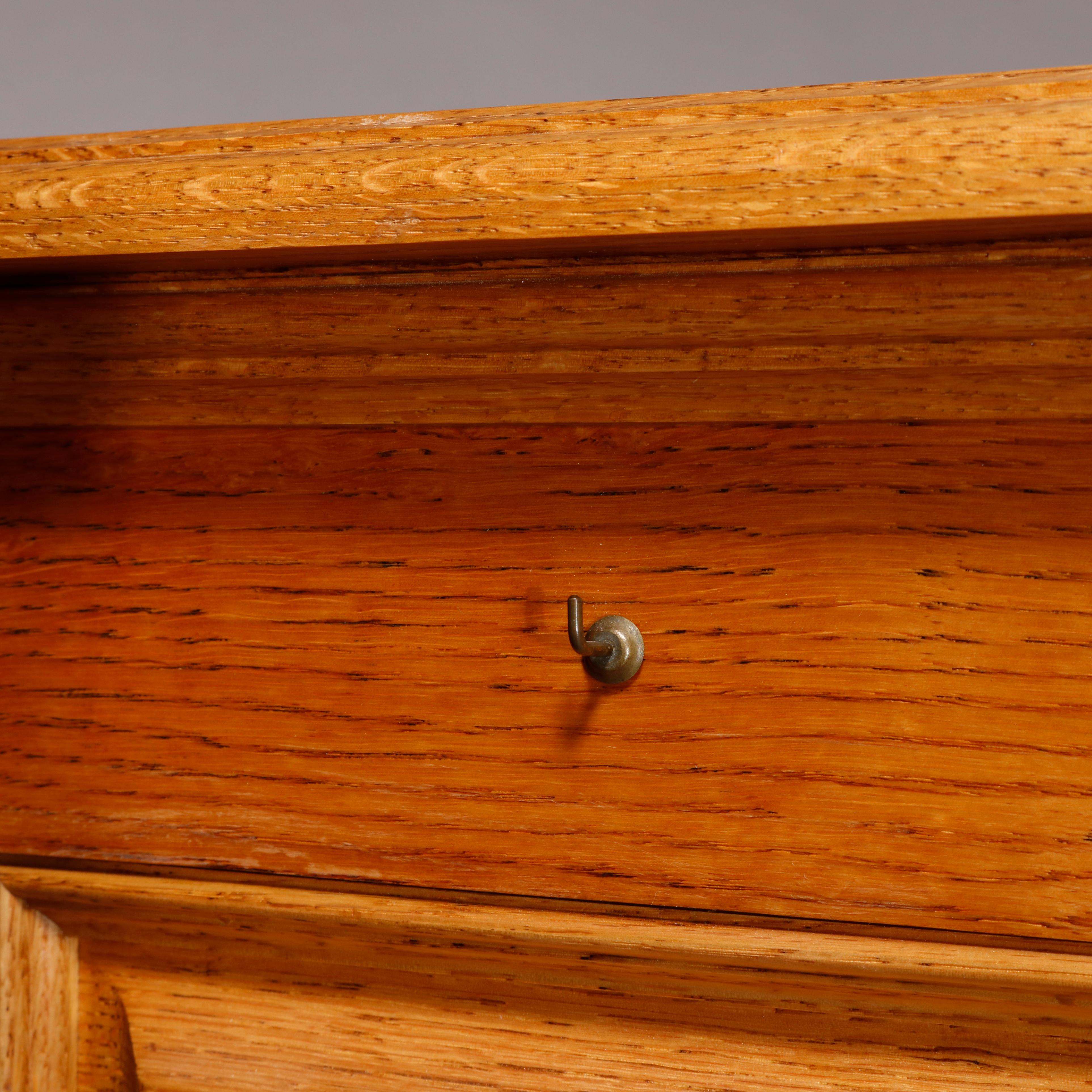 Antique Raised Panel Oak 40-Drawer File Cabinet, 20th Century 5
