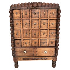 Antique Rajastan Apothecary or Jewelry Chest of Drawers