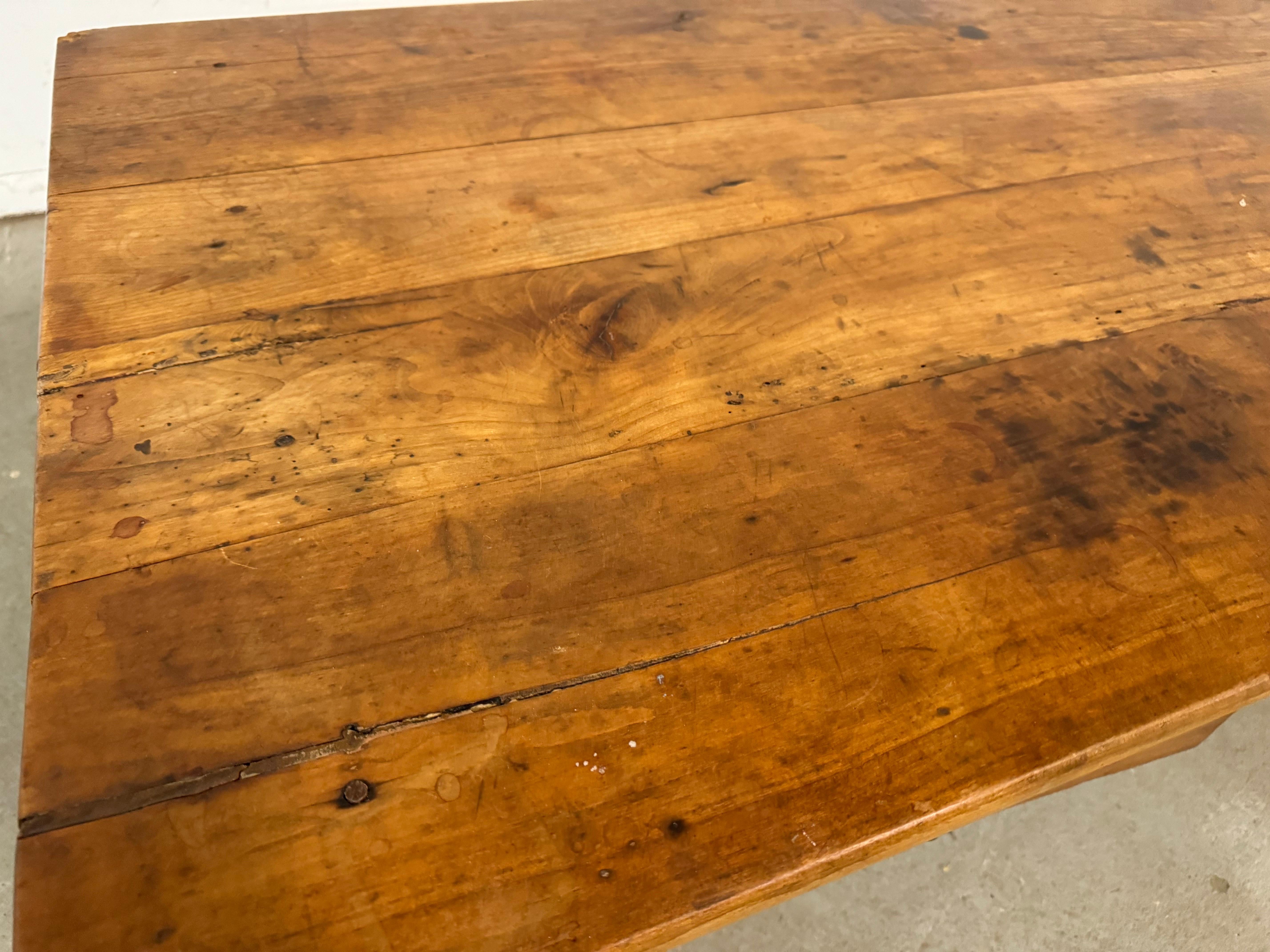 Antique Random Board Rustic Farm Coffee Table, Circa 1900's 3