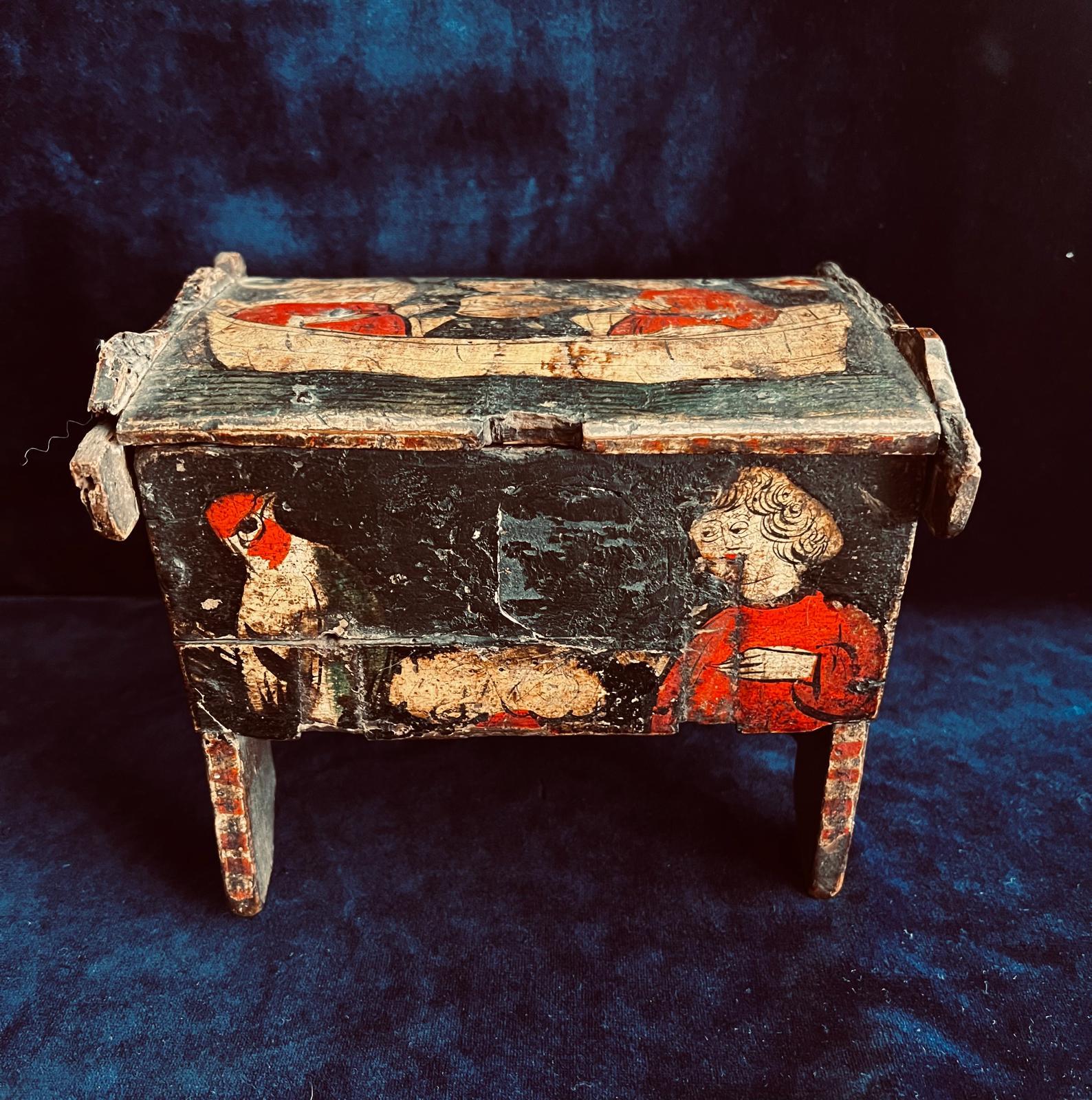 italien Ancien rare coffret vénitien du XVe siècle Ancienne collection du Dr. Albert Figdor en vente