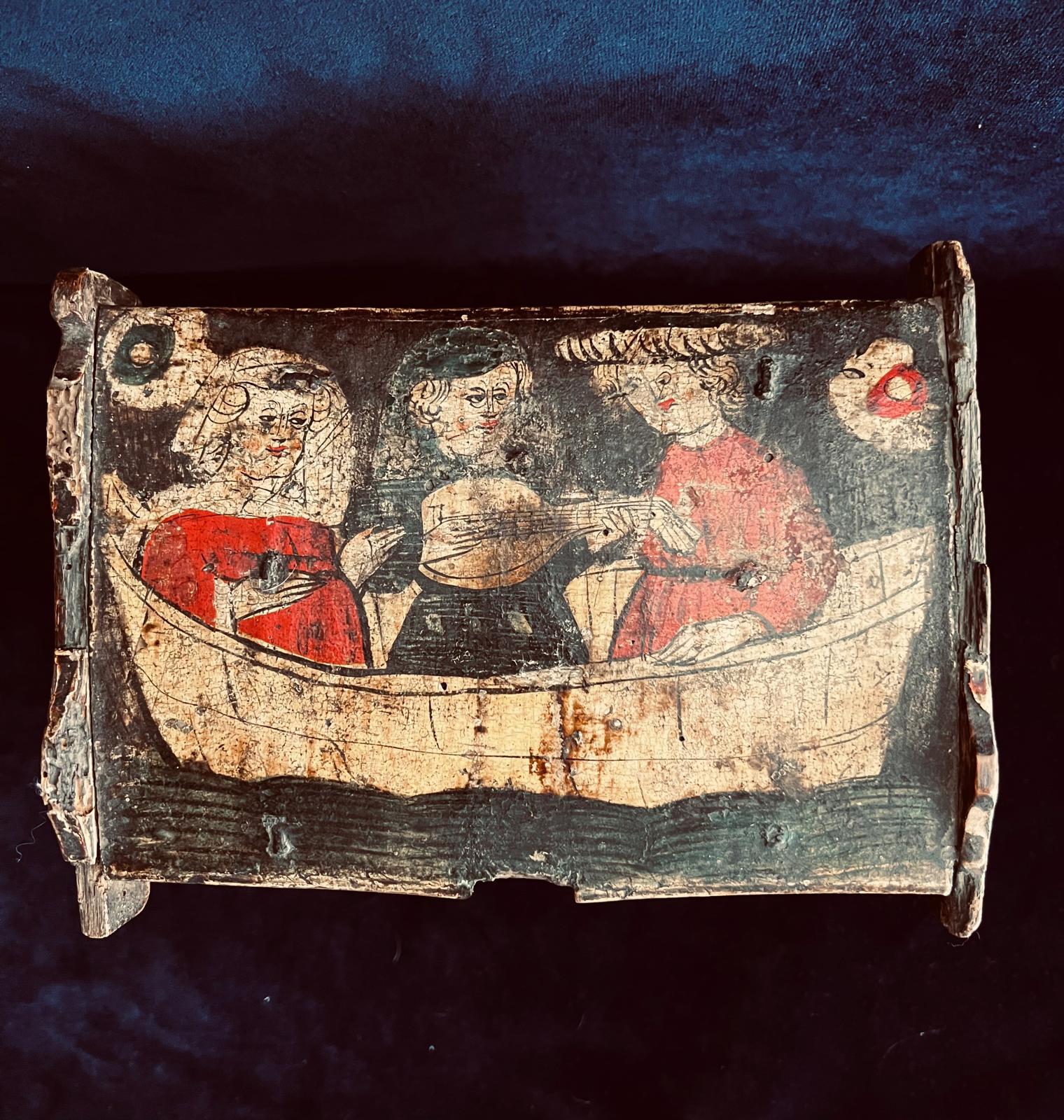 XVIIIe siècle et antérieur Ancien rare coffret vénitien du XVe siècle Ancienne collection du Dr. Albert Figdor en vente