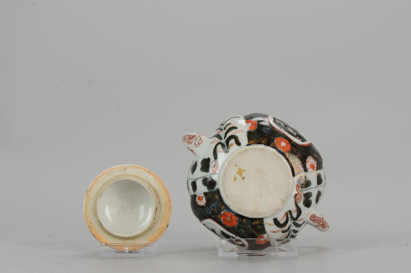 Antique Rare 1670-1690 Japanese Imari Porcelain Teapot Arita Edo Japan 6