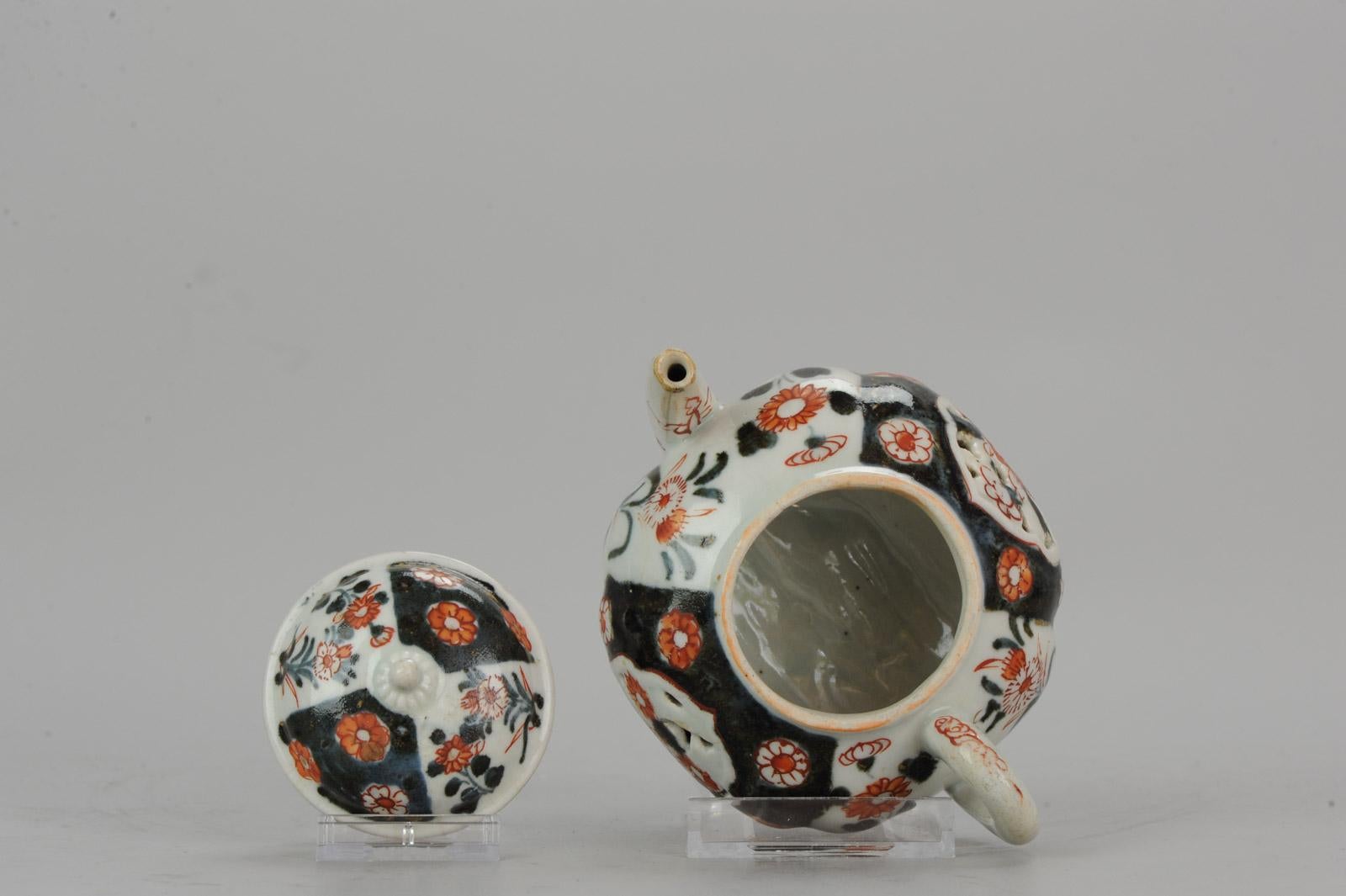 Antique Rare 1670-1690 Japanese Imari Porcelain Teapot Arita Edo Japan 7