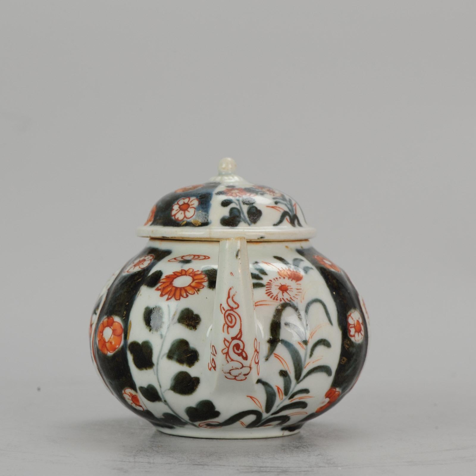 Antique Rare 1670-1690 Japanese Imari Porcelain Teapot Arita Edo Japan 1