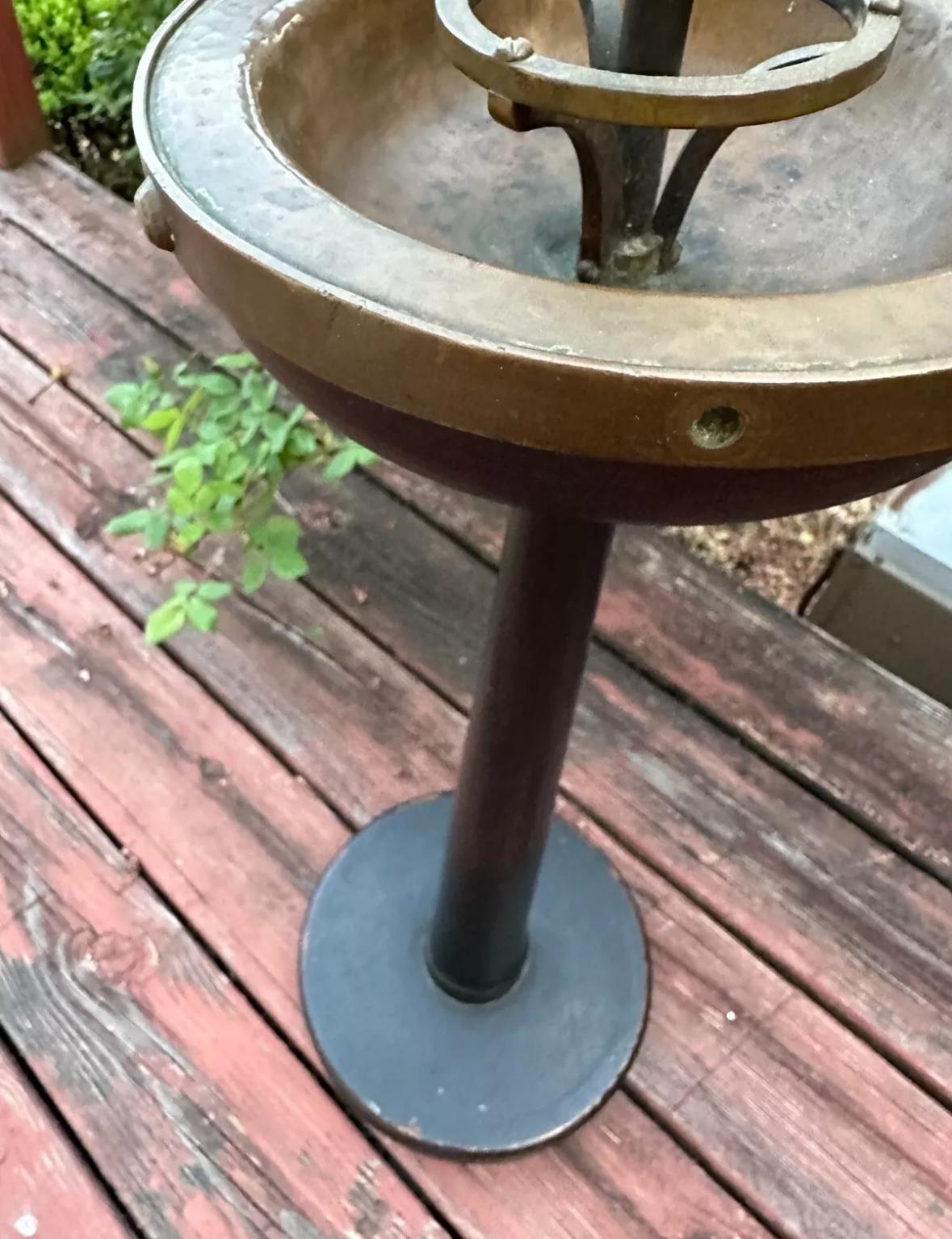 Antique Rare A&C Roycroft Smoke Stand, Stickley Era - W204 For Sale 5