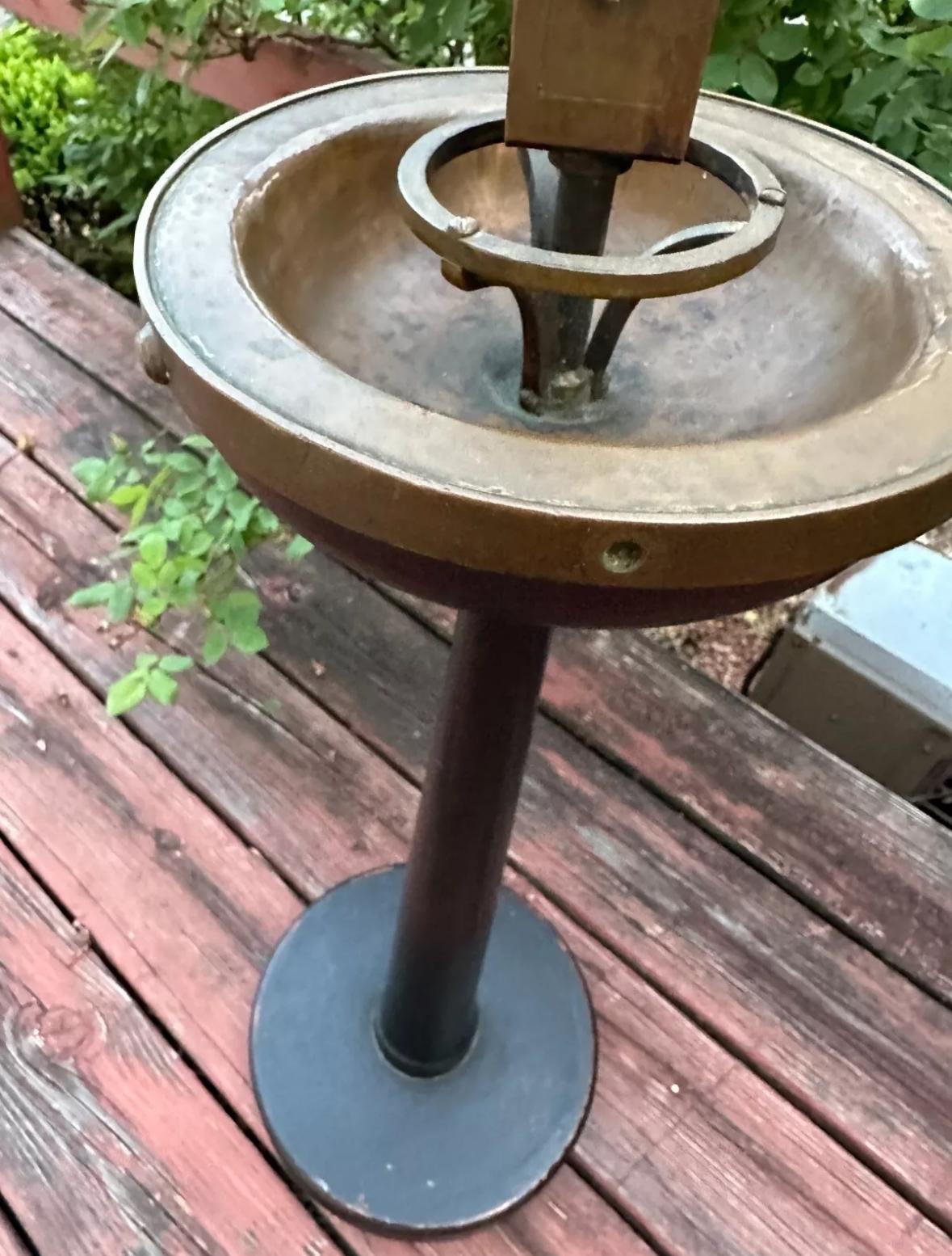 Antique Rare A&C Roycroft Smoke Stand, Stickley Era - W204 For Sale 6