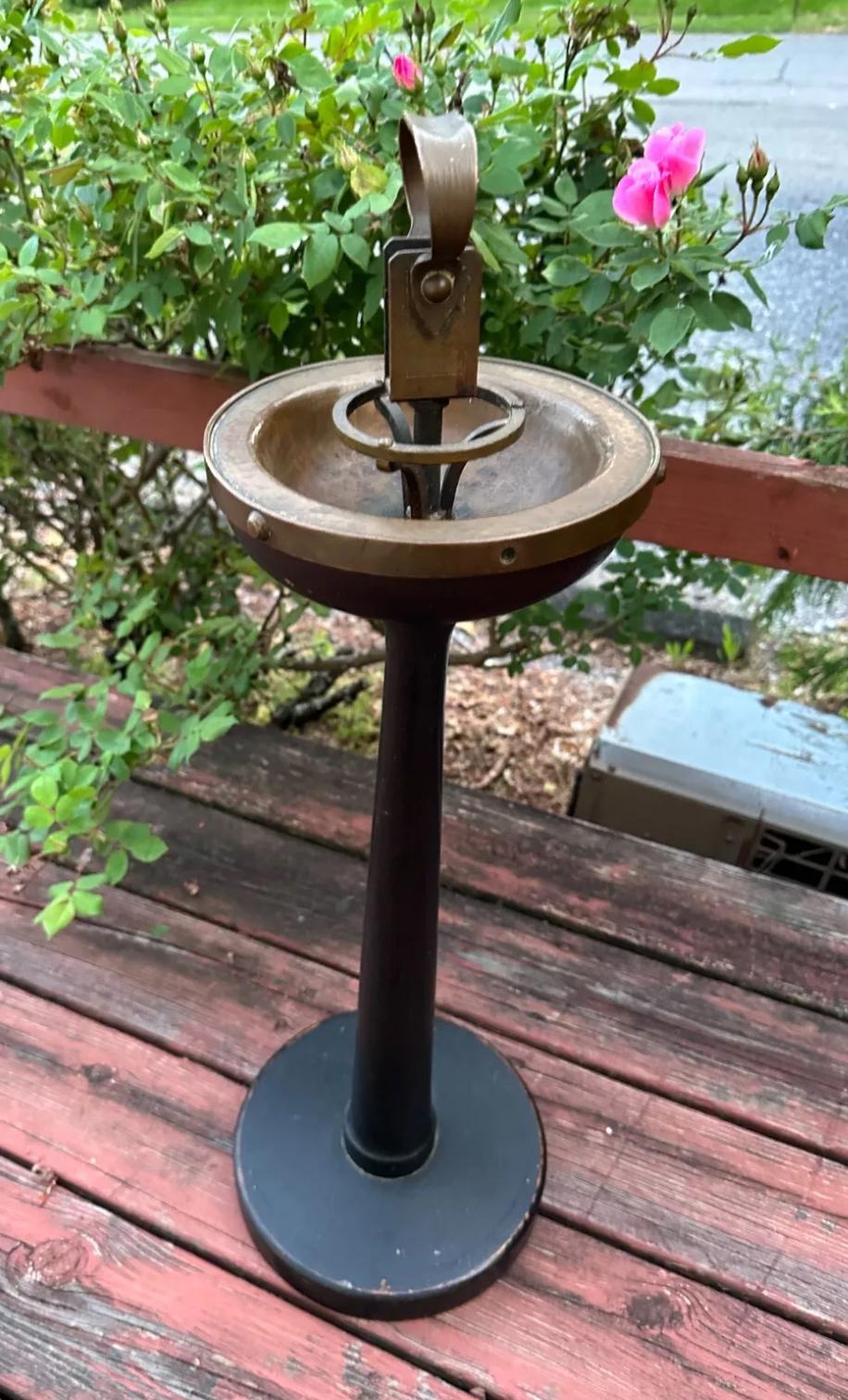Antique Rare A&C Roycroft Smoke Stand, Stickley Era - W204 For Sale 7