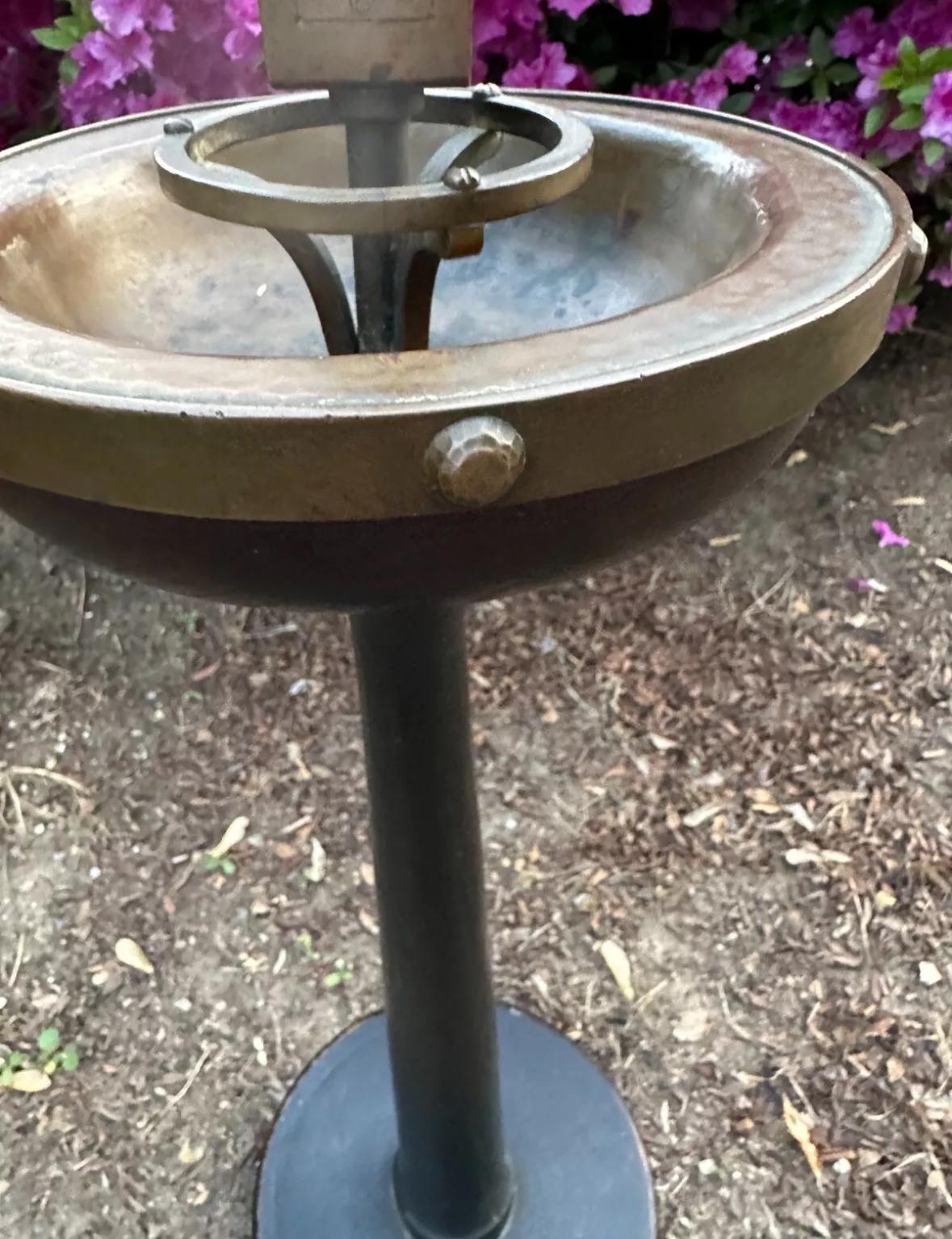 American Antique Rare A&C Roycroft Smoke Stand, Stickley Era - W204 For Sale