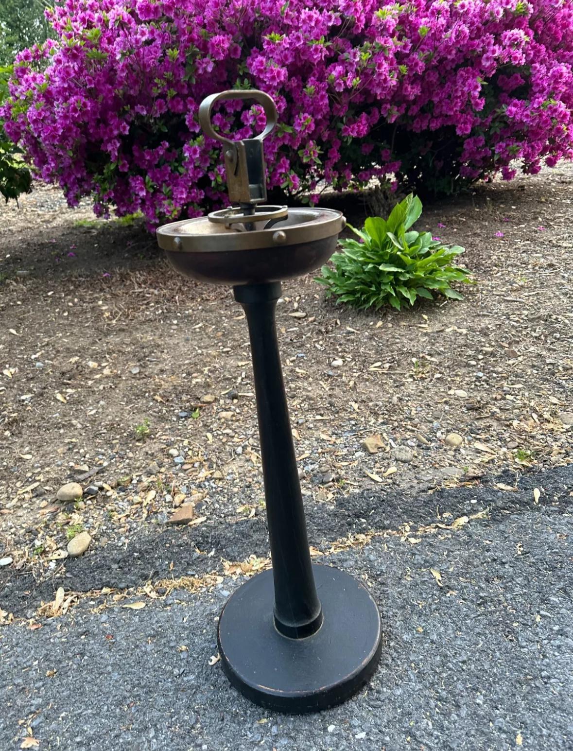 20th Century Antique Rare A&C Roycroft Smoke Stand, Stickley Era - W204 For Sale