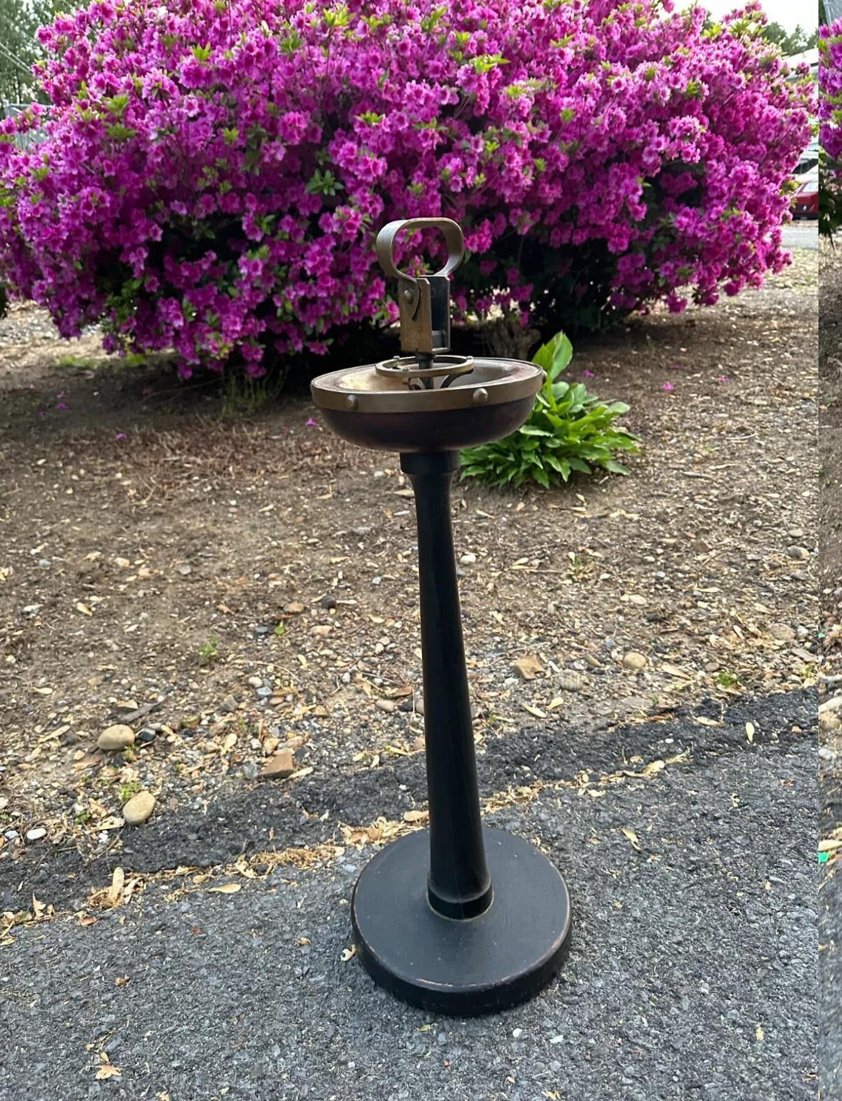 Metal Antique Rare A&C Roycroft Smoke Stand, Stickley Era - W204 For Sale