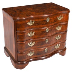 Antique Rare Bavarian Burr Walnut Chest Commode c.1760 18th Century