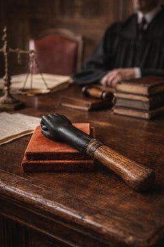 Antique Rare Bronze Gavel in the Form of a Fist Dated 1603, England