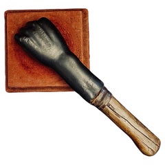 Antique Rare Bronze Gavel in the Form of a Fist Dated 1603, England