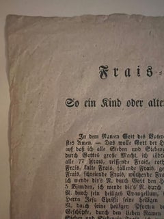 Antique Rare Catholic “Frais” Healing Letter for Home & Child Protection 1750