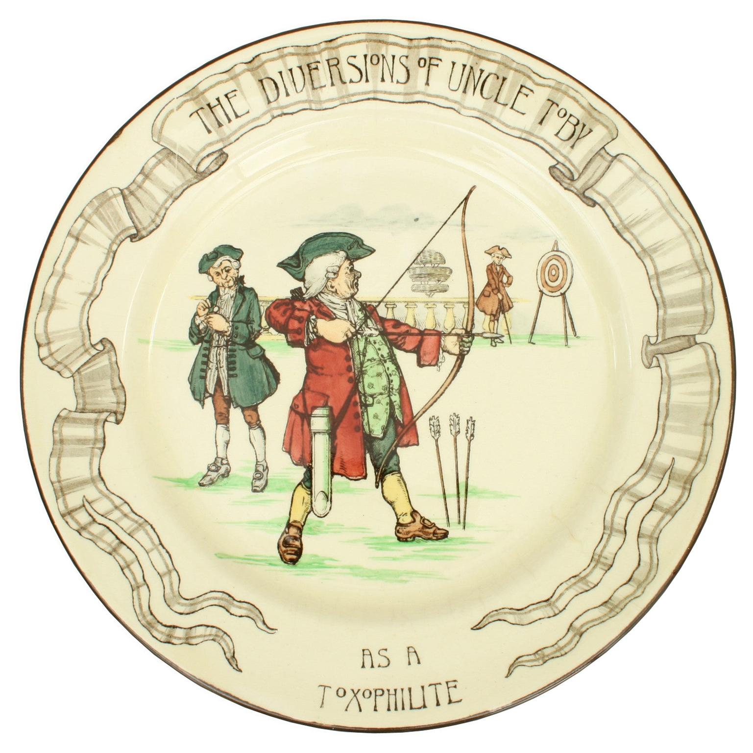 Antique, Rare Ceramic Royal Doulton Archery Plate