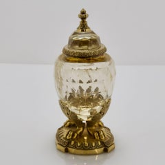 Antique Rare Citrine and Vermeil Perfume Bottle Made in Paris, circa 1810