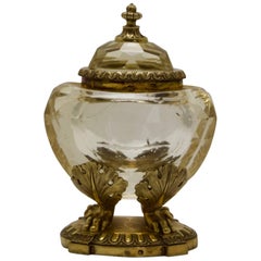 Antique Rare Citrine and Vermeil Perfume Bottle Made in Paris, circa 1810