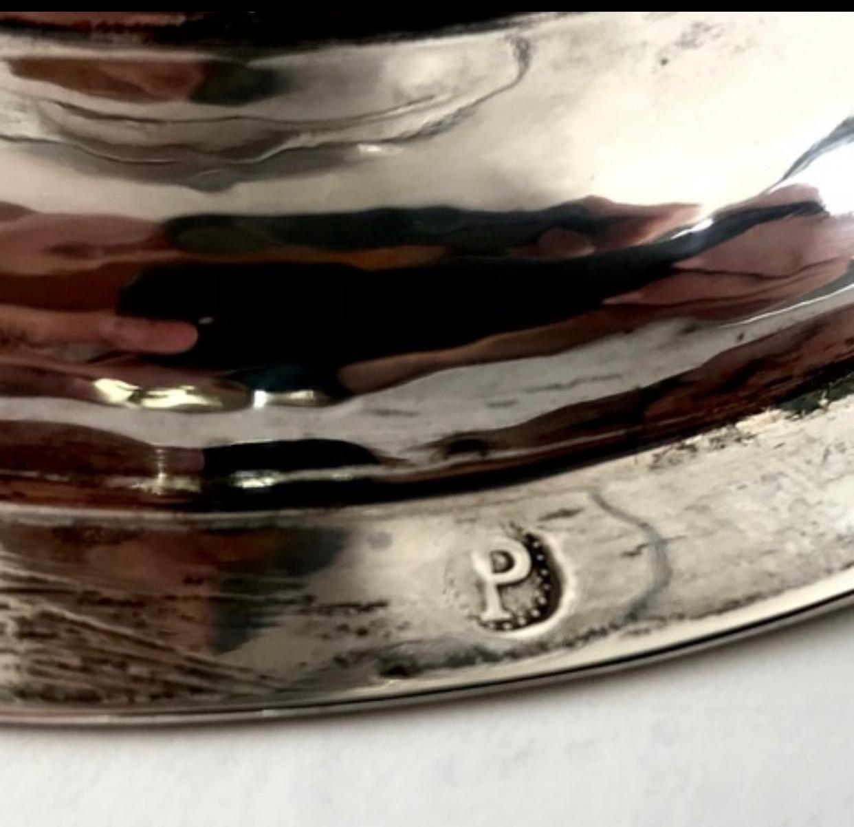 Antike, seltene, früh portugiesische Porto-Tazza aus massivem Silber aus Sterlingsilber, 40 cm, Lachs im Zustand „Gut“ im Angebot in London, GB