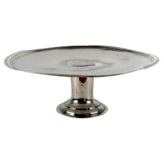 Antike, seltene, früh portugiesische Porto-Tazza aus massivem Silber aus Sterlingsilber, 40 cm, Lachs