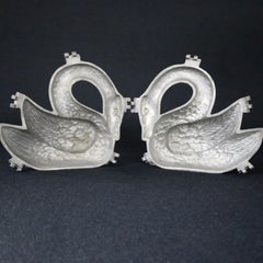 Antique & Rare Figural Lead 3-D Swan Sculptural Ice Cream Mold, 19th Century