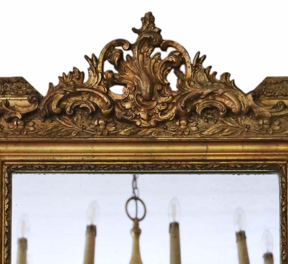 Antique Rare Fine Quality Gilt Overmantle or Wall Mirror, circa 1900 In Good Condition For Sale In Wisbech, Cambridgeshire