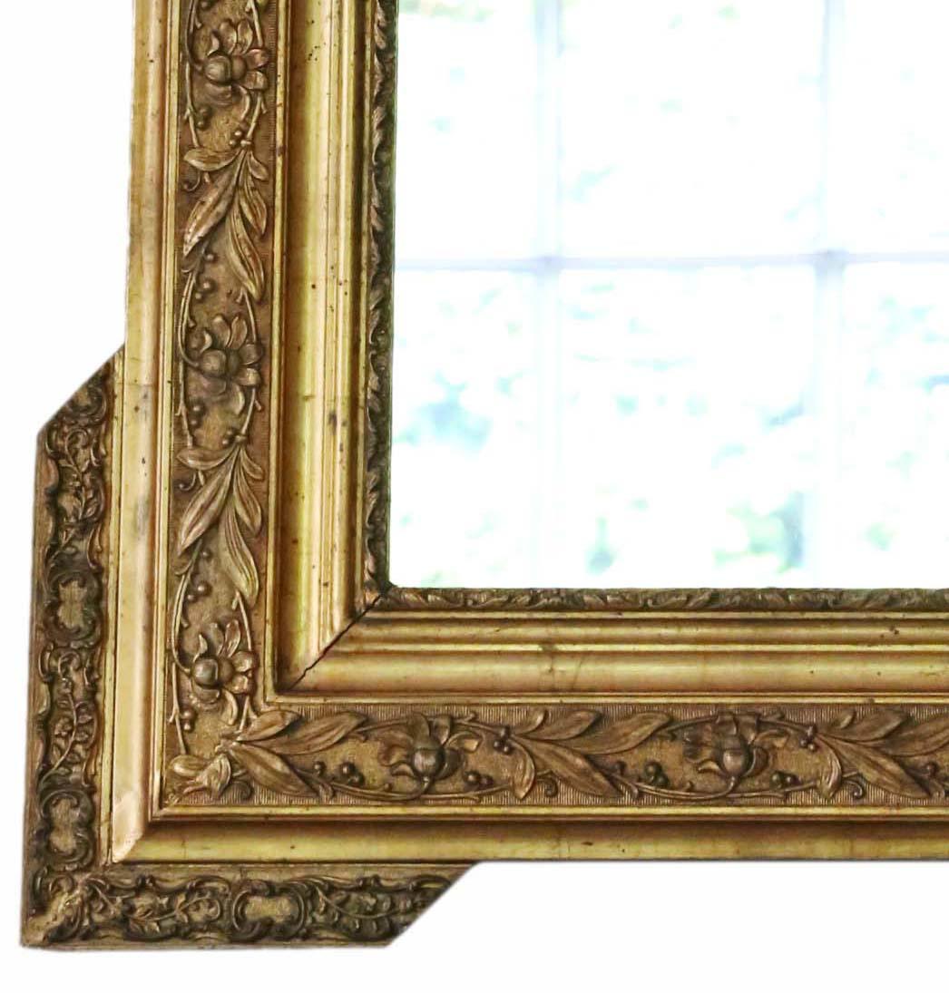 20th Century Antique Rare Fine Quality Gilt Overmantle or Wall Mirror, circa 1900 For Sale