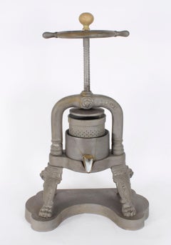 Antique Rare French Iron & Bronze Duck Press 19th Century