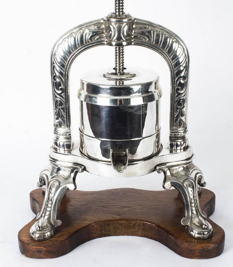 Antique Rare French Silver Plated Duck Press, 19th Century at 1stDibs