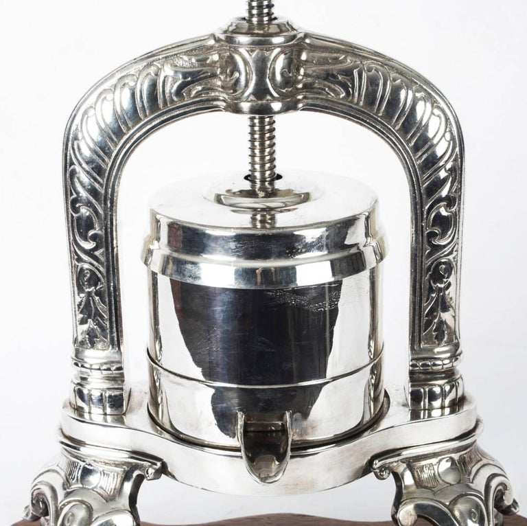 Antique Rare French Silver Plated Duck Press, 19th Century at 1stDibs