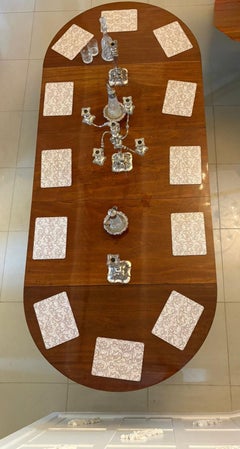 Antique Rare Georgian Figured Mahogany Metamorphic Dining Table Console Pair