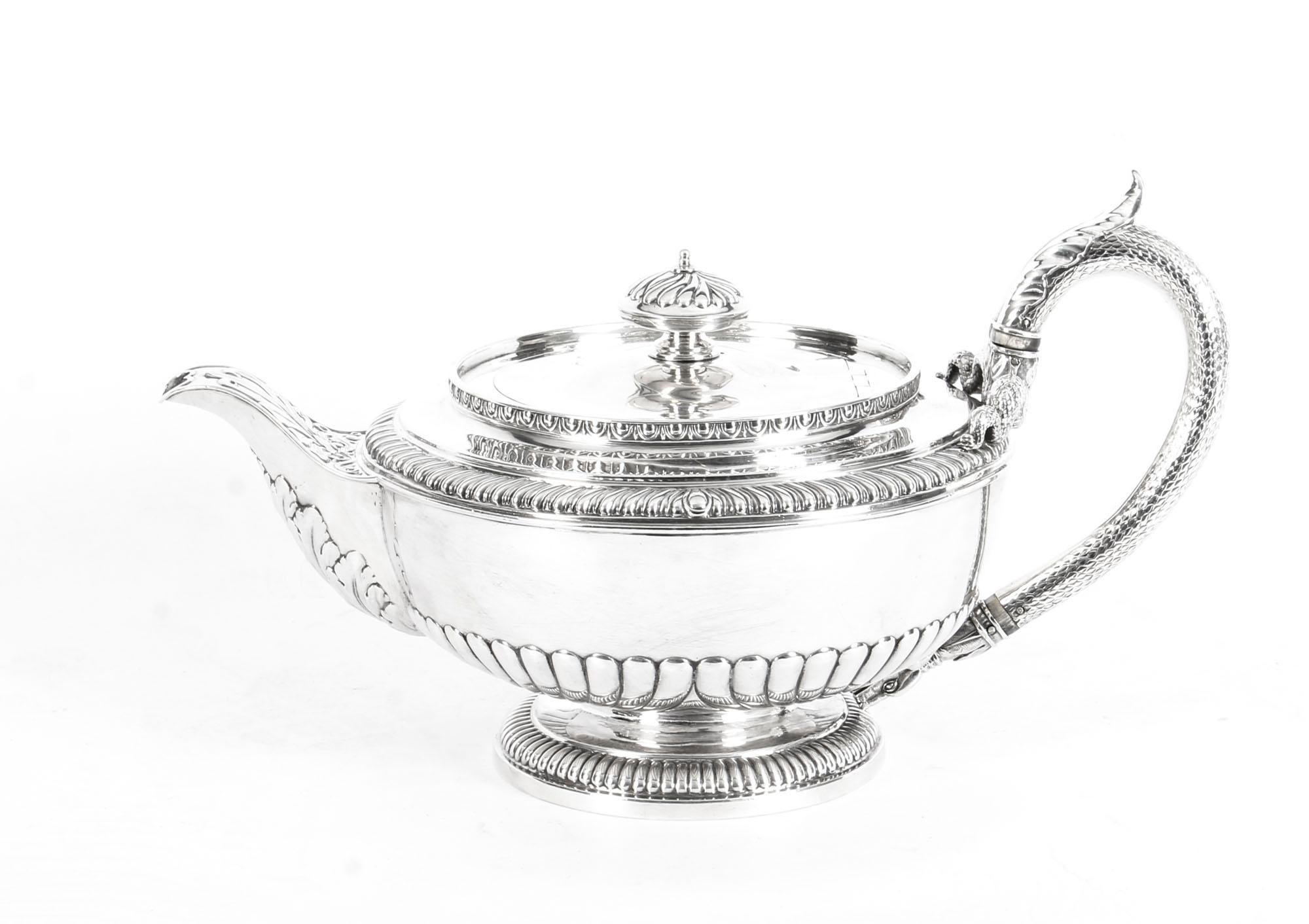 Antique Georgian Sterling Silver Teapot by Paul Storr, 1810, 19th Century 14
