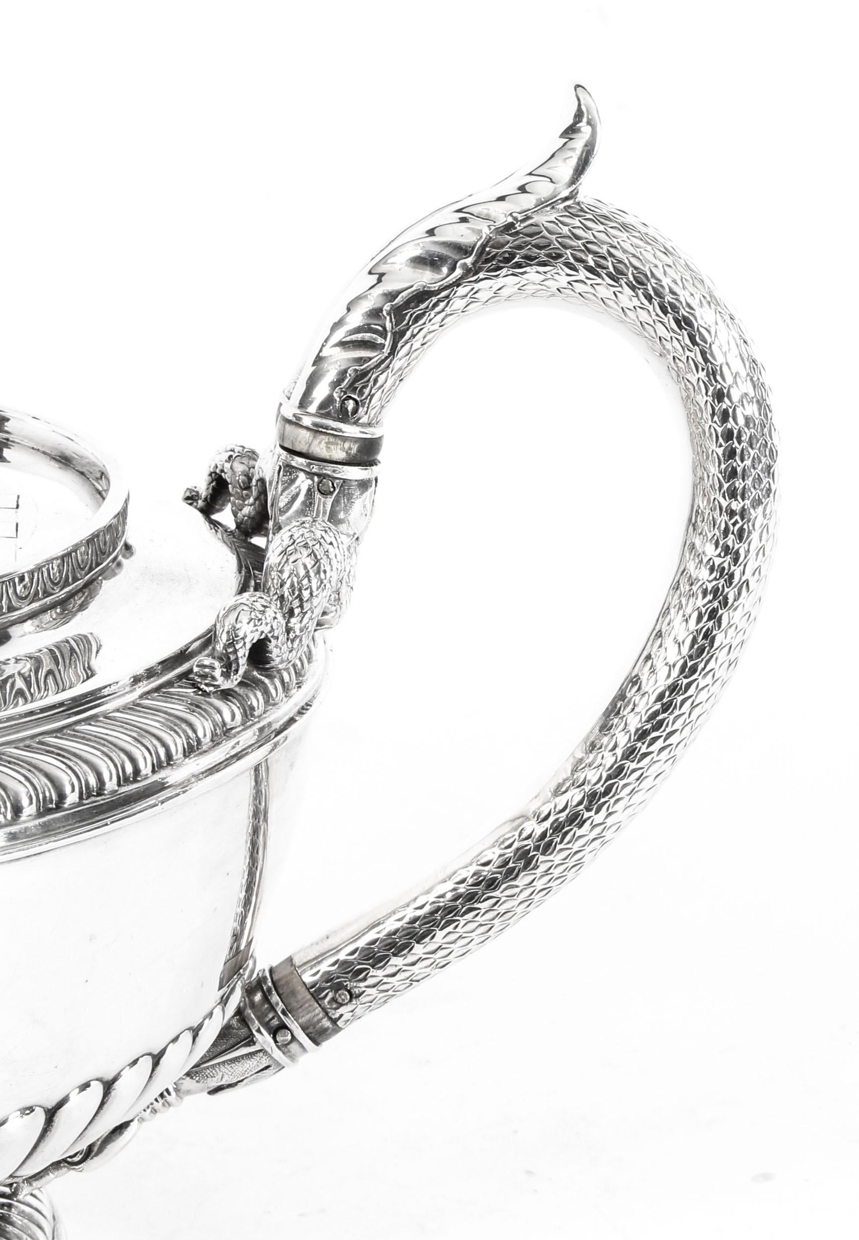 Antique Georgian Sterling Silver Teapot by Paul Storr, 1810, 19th Century 4