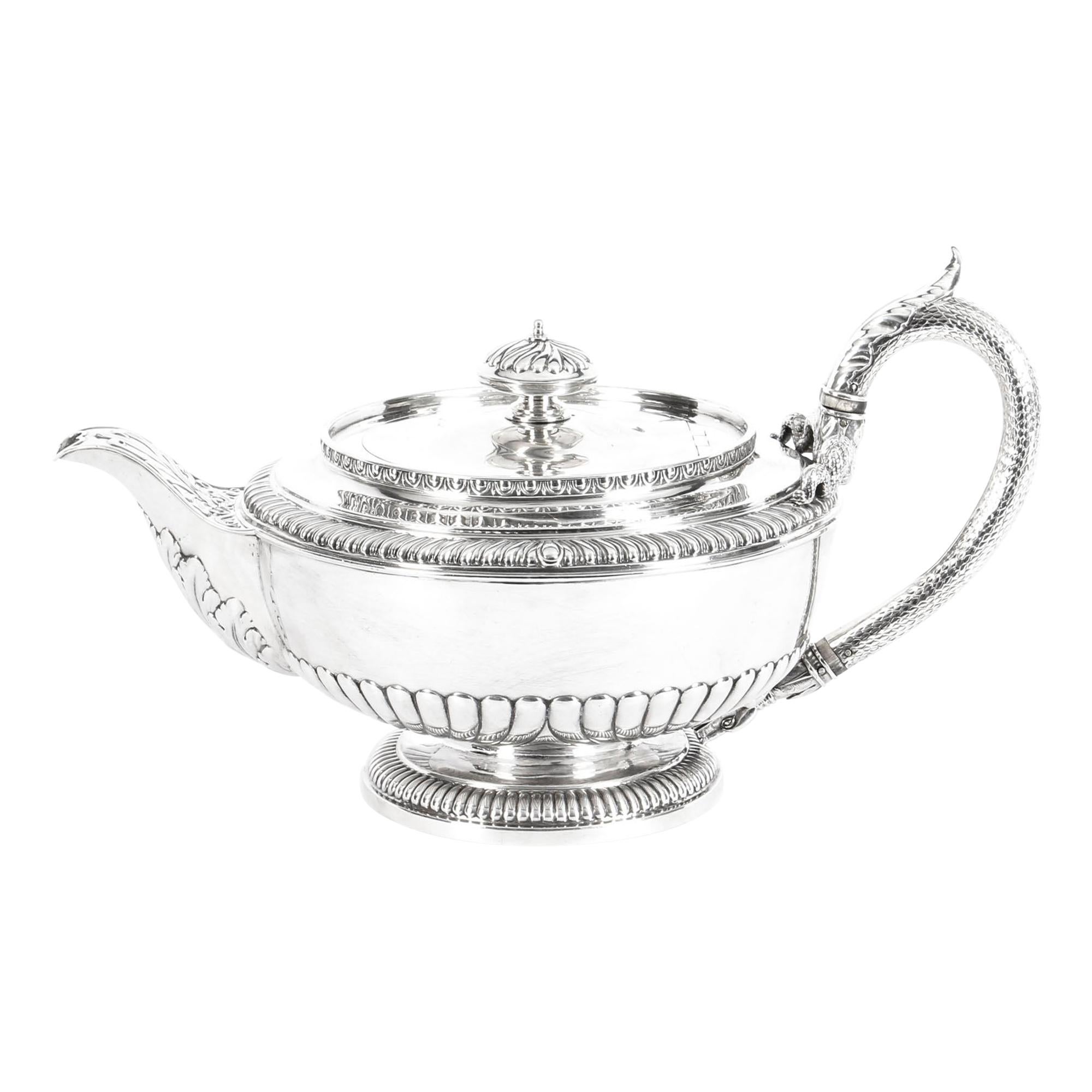 Antique Georgian Sterling Silver Teapot by Paul Storr, 1810, 19th Century