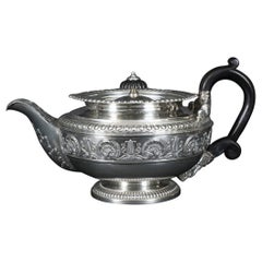 Antique Rare Georgian Sterling Silver Teapot by Paul Storr 1812 19th Century