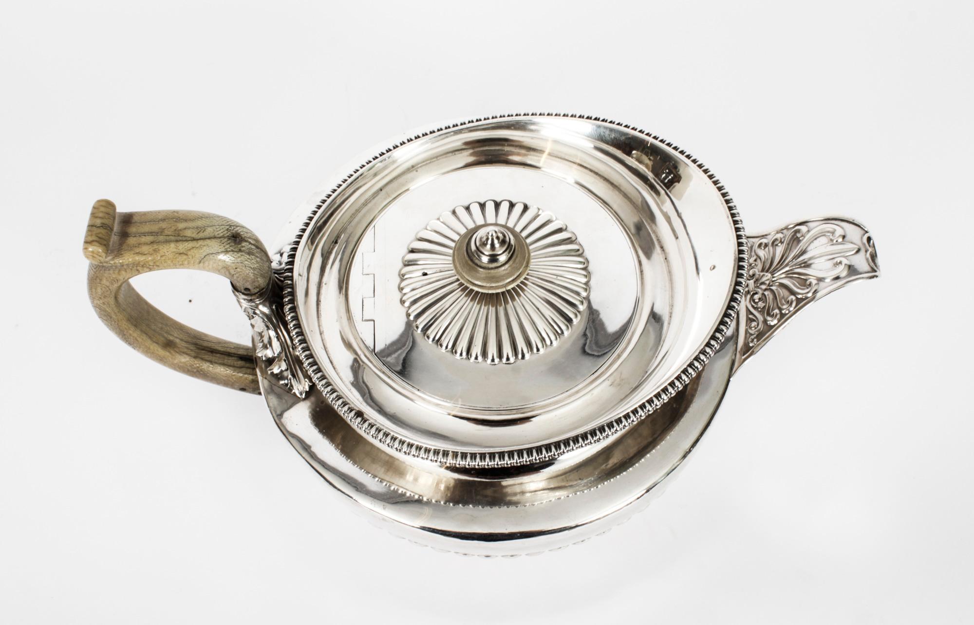 Early 19th Century Antique Rare Georgian Sterling Silver Teapot by Paul Storr 1817, 19th Century For Sale