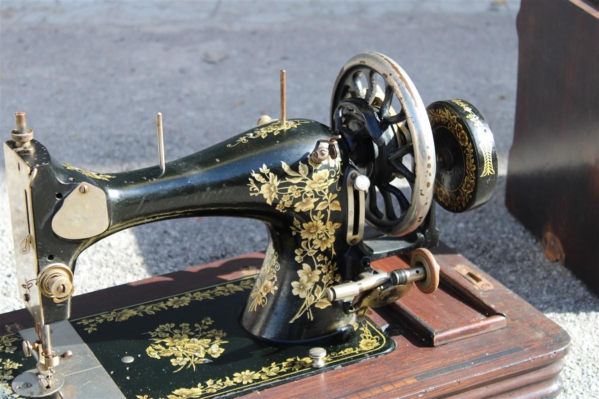 Antique Rare German Travel Sewing Machine Lewenstein 1890  1