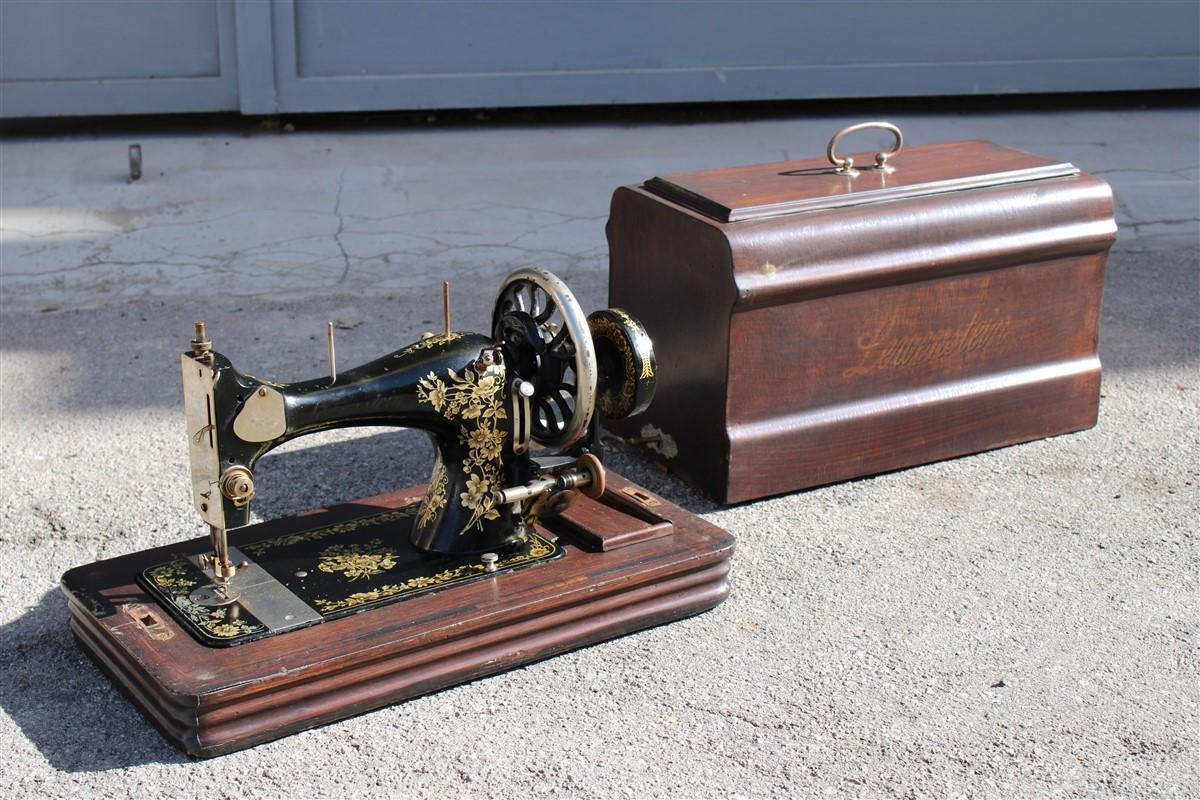 Antique Rare German Travel Sewing Machine Lewenstein 1890  6