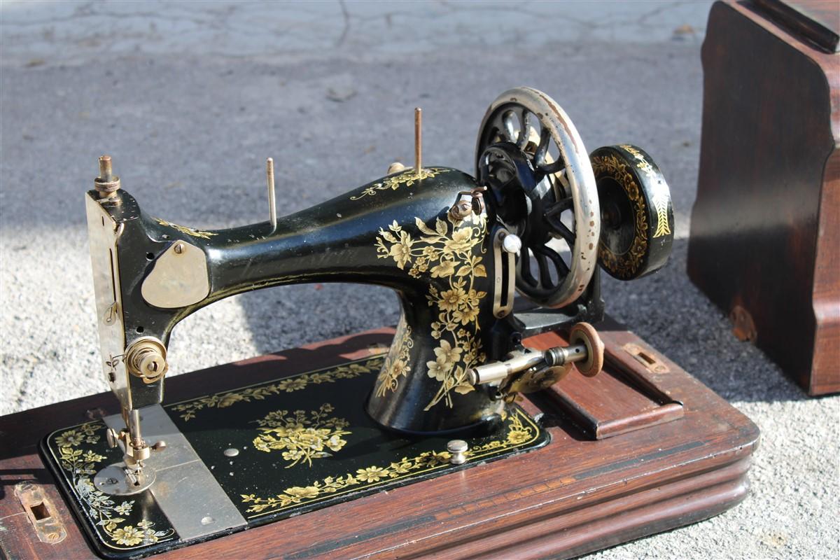 Metal Antique Rare German Travel Sewing Machine Lewenstein 1890 