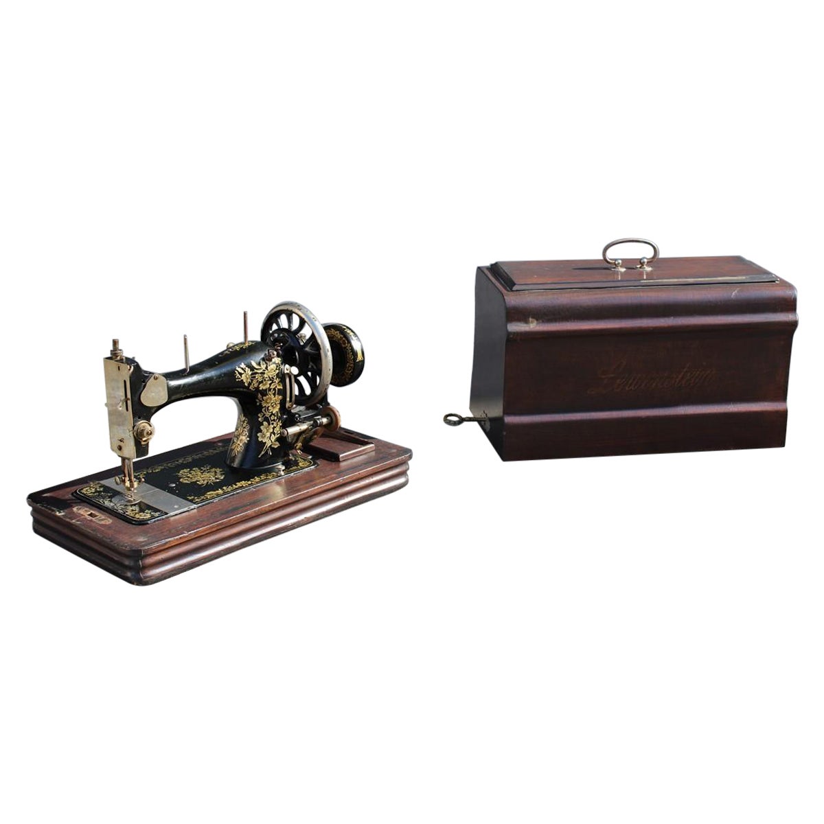 Antique Rare German Travel Sewing Machine Lewenstein 1890