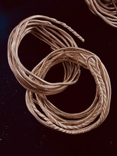 Antique Rare Hallstatt Gold Spiral Hoard in Ceramic Vessel, ca 800–600 BC